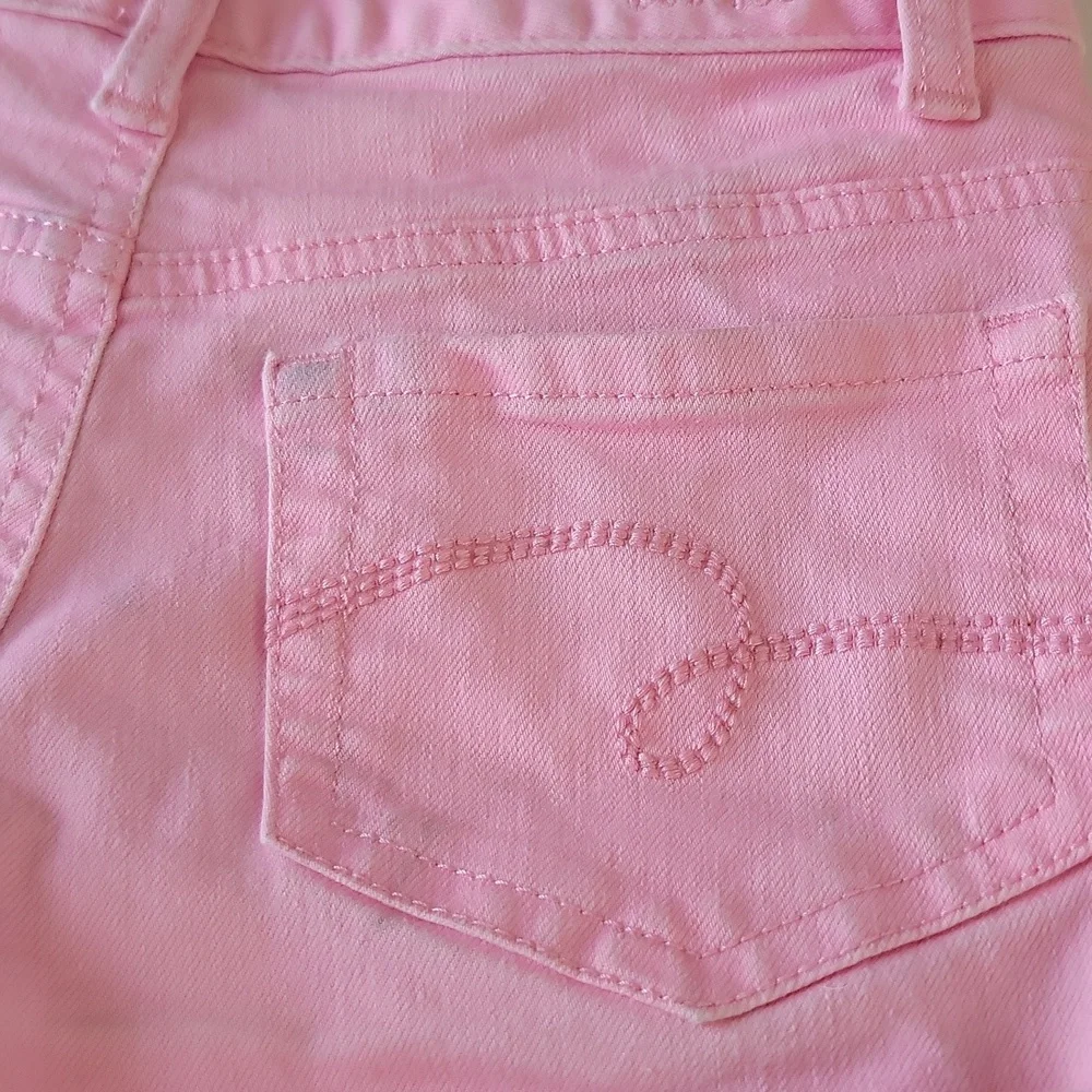 Justice Girls Cuffed Shorts · Light Pink · Zipper Snap Closure · Size 8